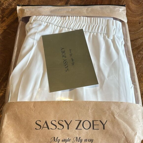 Sassy Zoey Wide Leg High Waisted Trousers with Pockets Work/Business Casual XL - Picture 9 of 10